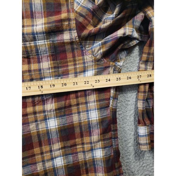 Eddie Bauer Men's Plaid Button Down Shirt - Brown, Gold, White - Picture 6 of 12